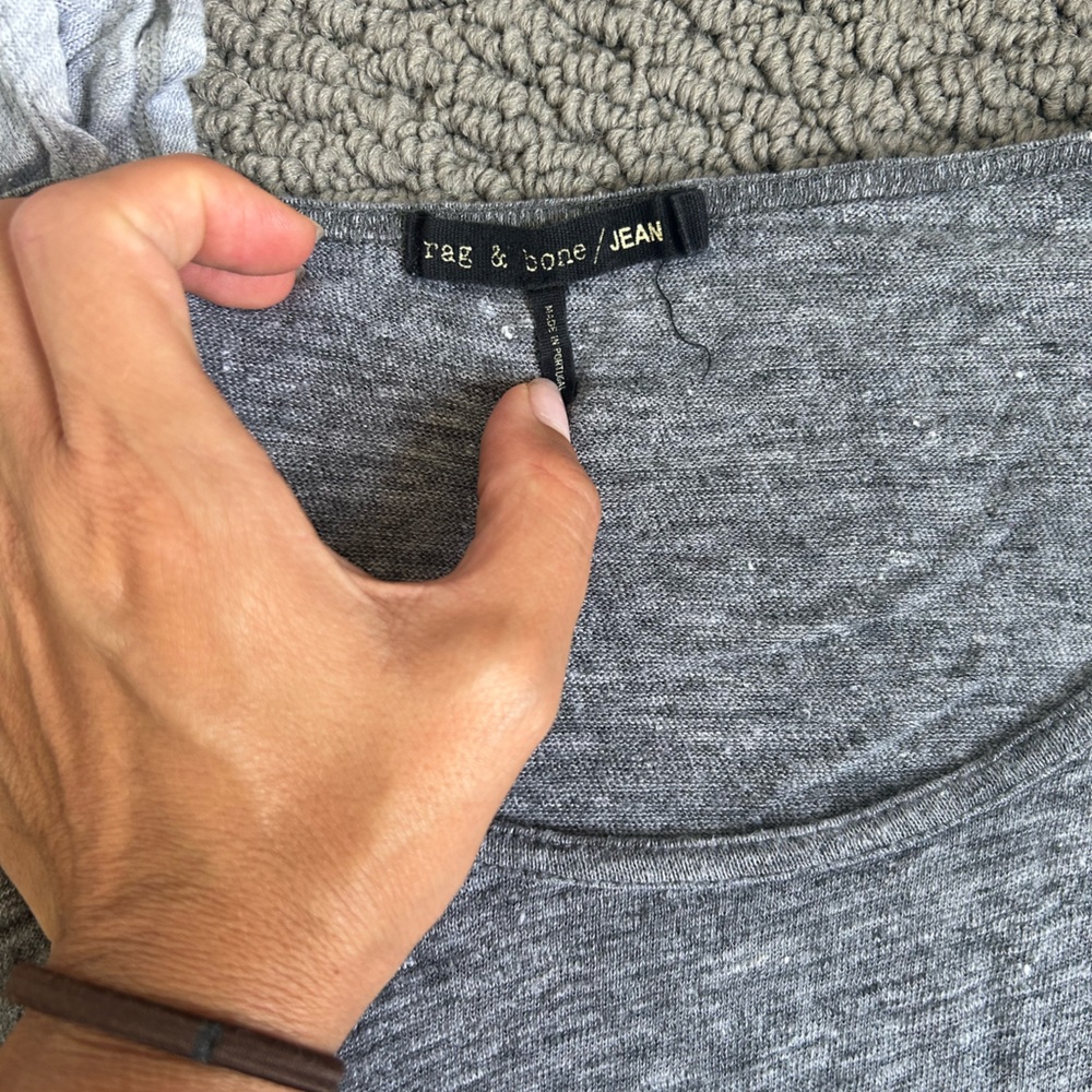 Rag & Bone and Tommy Hilfiger linen cotton blend short sleeve t-shirts - Picture 3 of 6